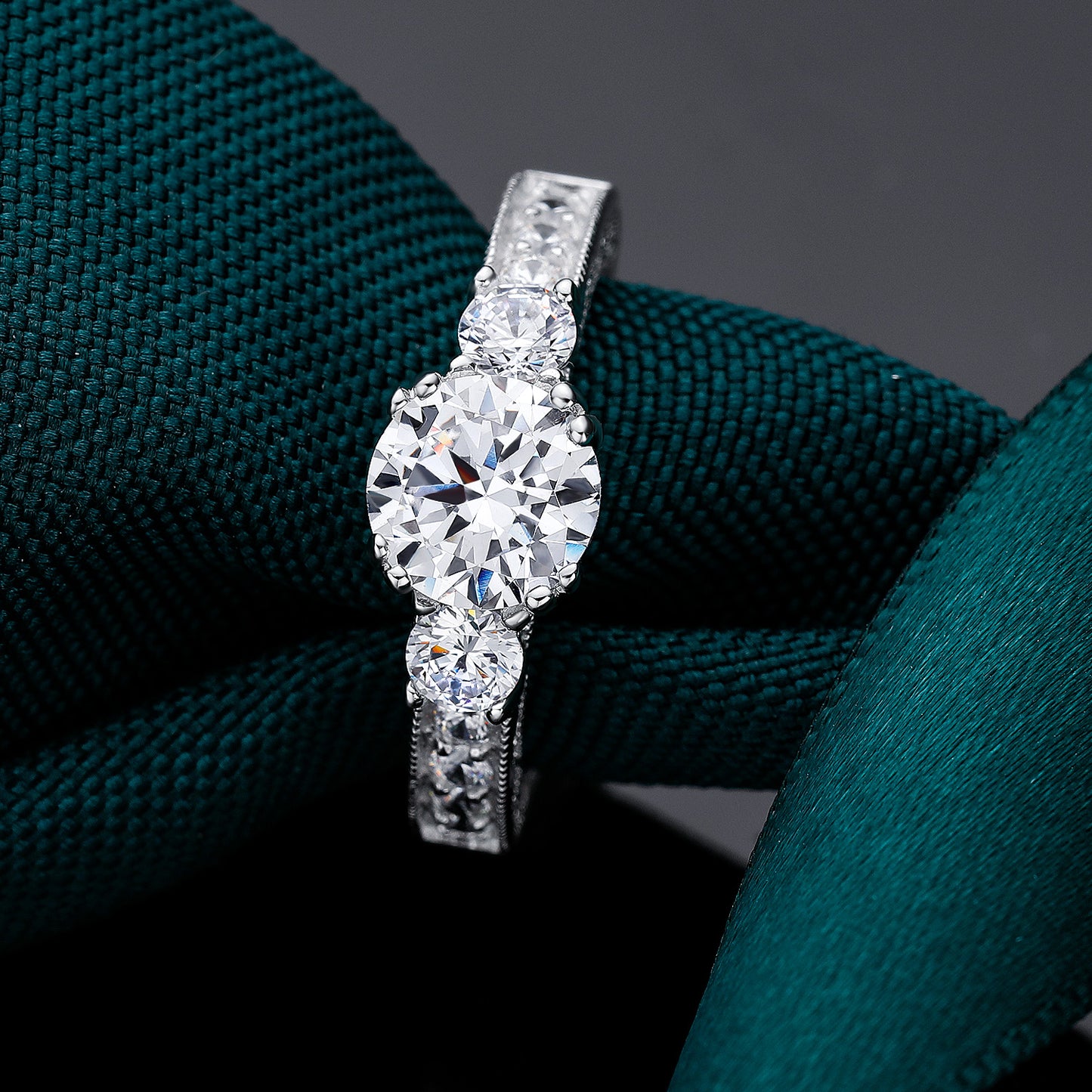 TIKJE 925 Sterling Silver Wedding Rings for Women Engagement Band Bridal Ring Promise Eternity Band Size 5-12 Valentine's Day Gift